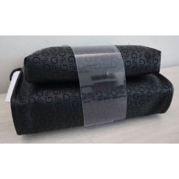 Guess E8930412 Women's Black Crimson Debossed Cosmetic Make Up Travel Cases - Picture 7 of 16